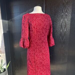 LIKE NEW- Brielle Column Midi Dress Size 10- Wine